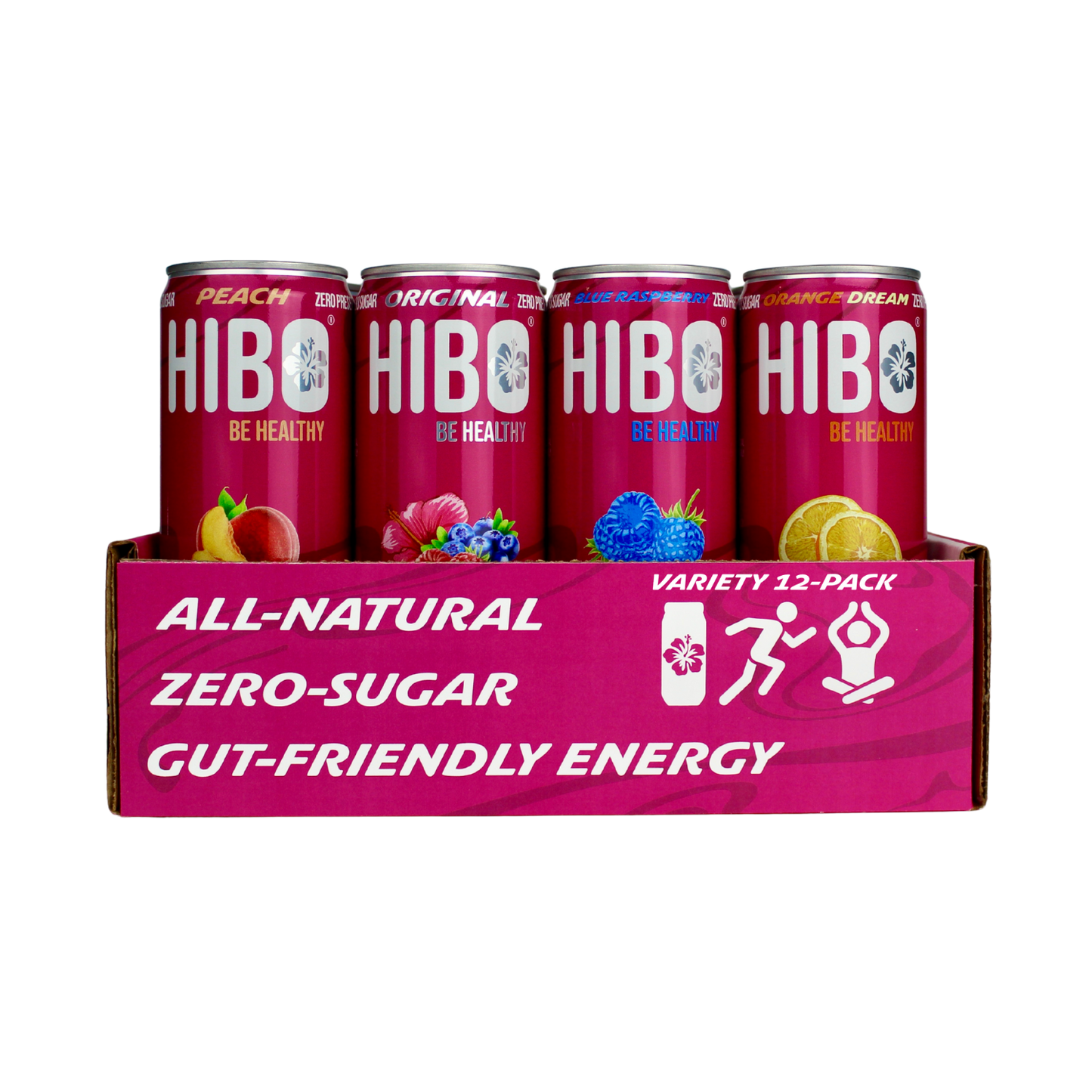 All-Natural Zero-Sugar Energy Drink, HIBO ENERGY VARIETY PACK