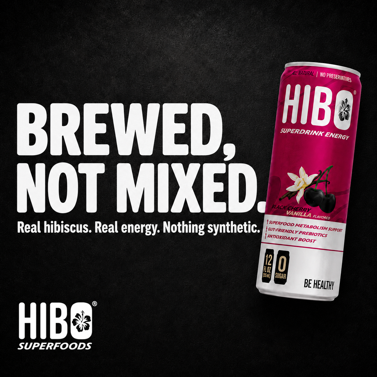 HIBO Superfood Energy Black Cherry Vanilla (Sugar-Free)