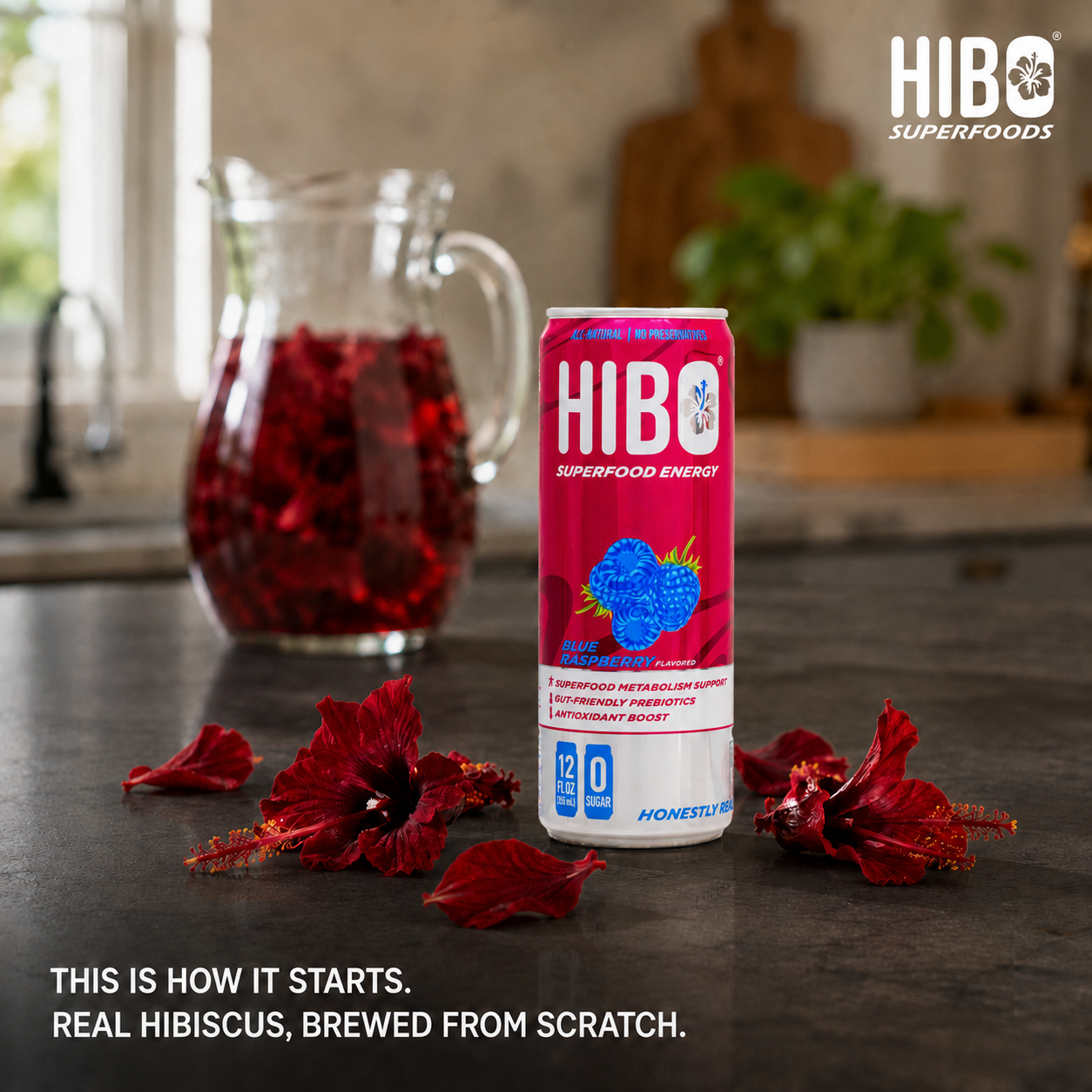 HIBO Superfood Energy Blue Raspberry (Sugar-Free)