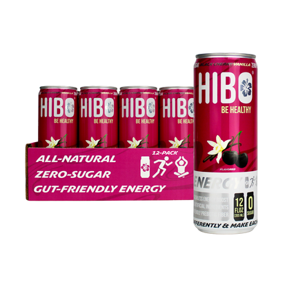 (BRAND NEW!) All-Natural Zero Sugar Energy Drink HIBO BLACK CHERRY VANILLA