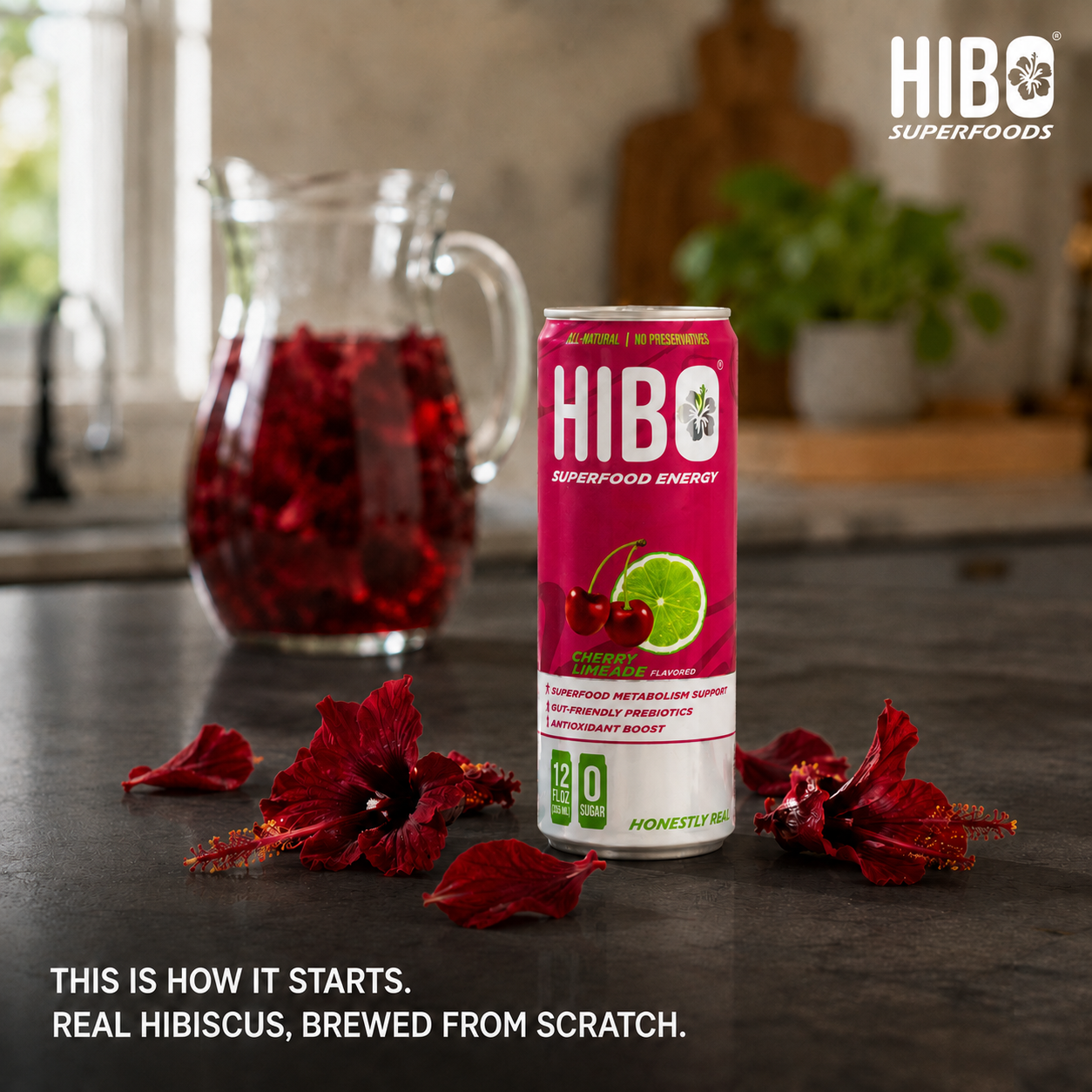 HIBO Superfood Energy Cherry Limeade (Sugar-Free)