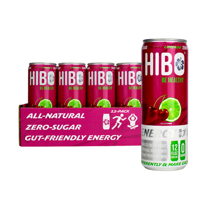 All-Natural Zero Sugar Energy Drink HIBO CHERRY LIMEADE