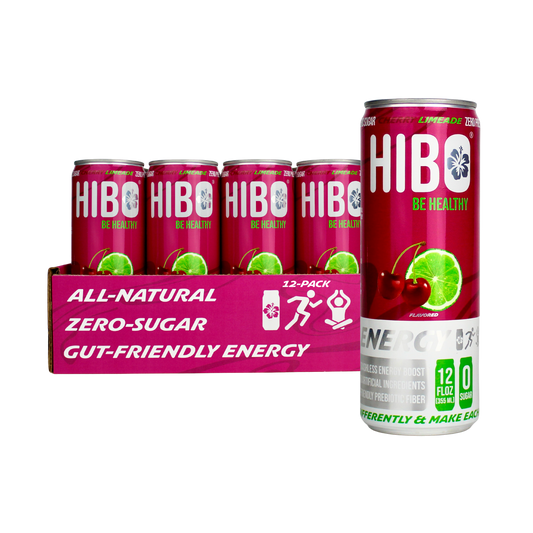 All-Natural Zero Sugar Energy Drink HIBO CHERRY LIMEADE