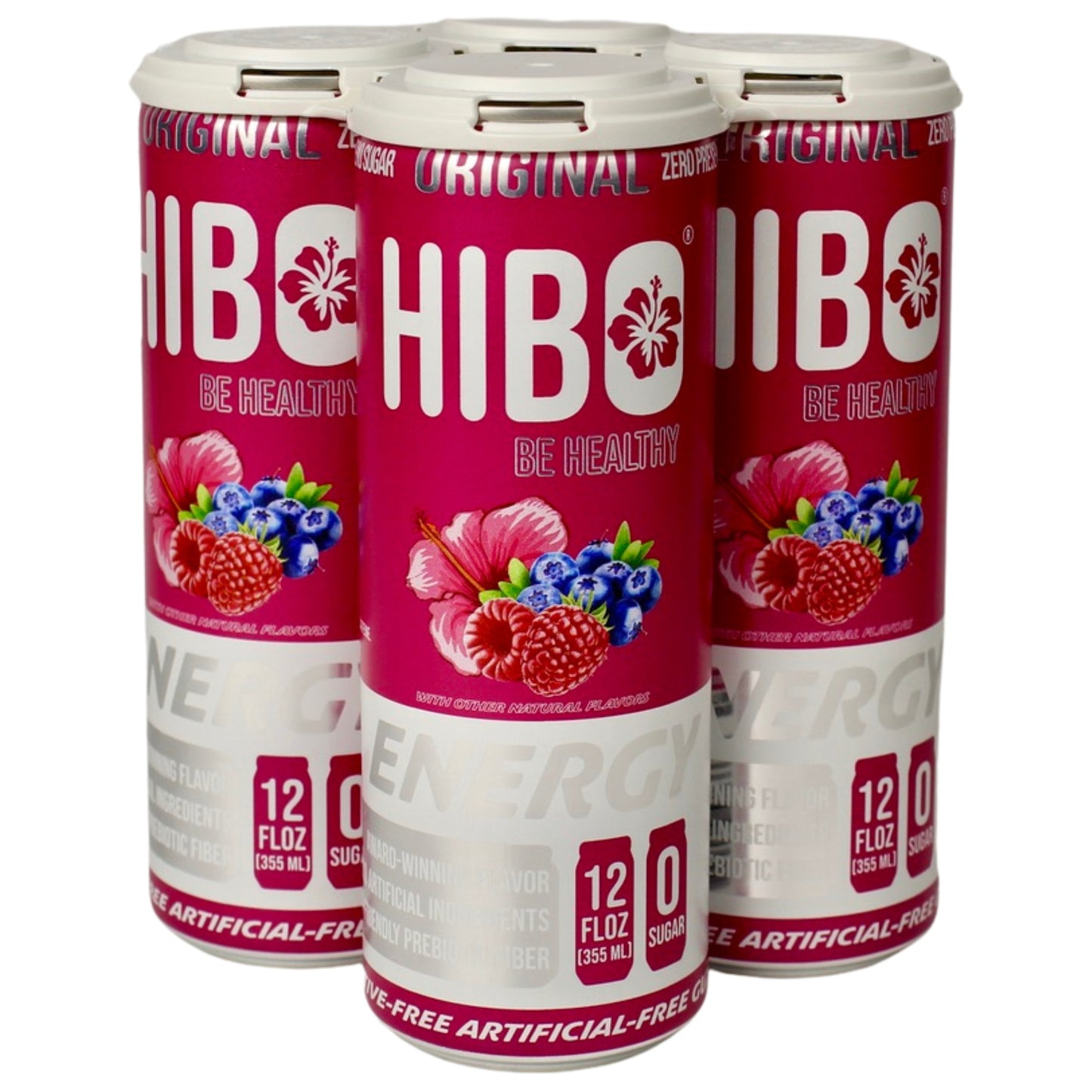 HIBO ORIGINAL (Mixed Berry), Gut-Healthy Energy Drink 12 FL OZ - Sugar Free - Preservative Free - Artificial Free - Key Electrolytes Antioxidants & Vitamins - Organic Caffeine - 10 Calories