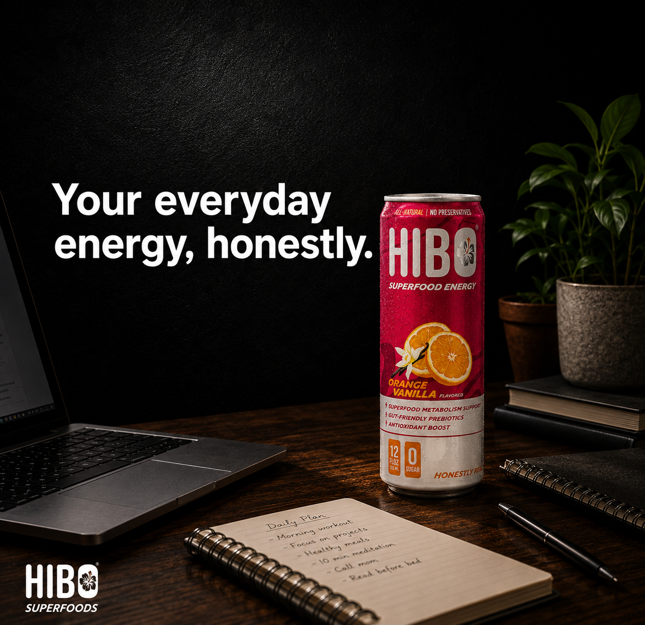 HIBO Superfood Energy Orange Vanilla (Sugar-Free)