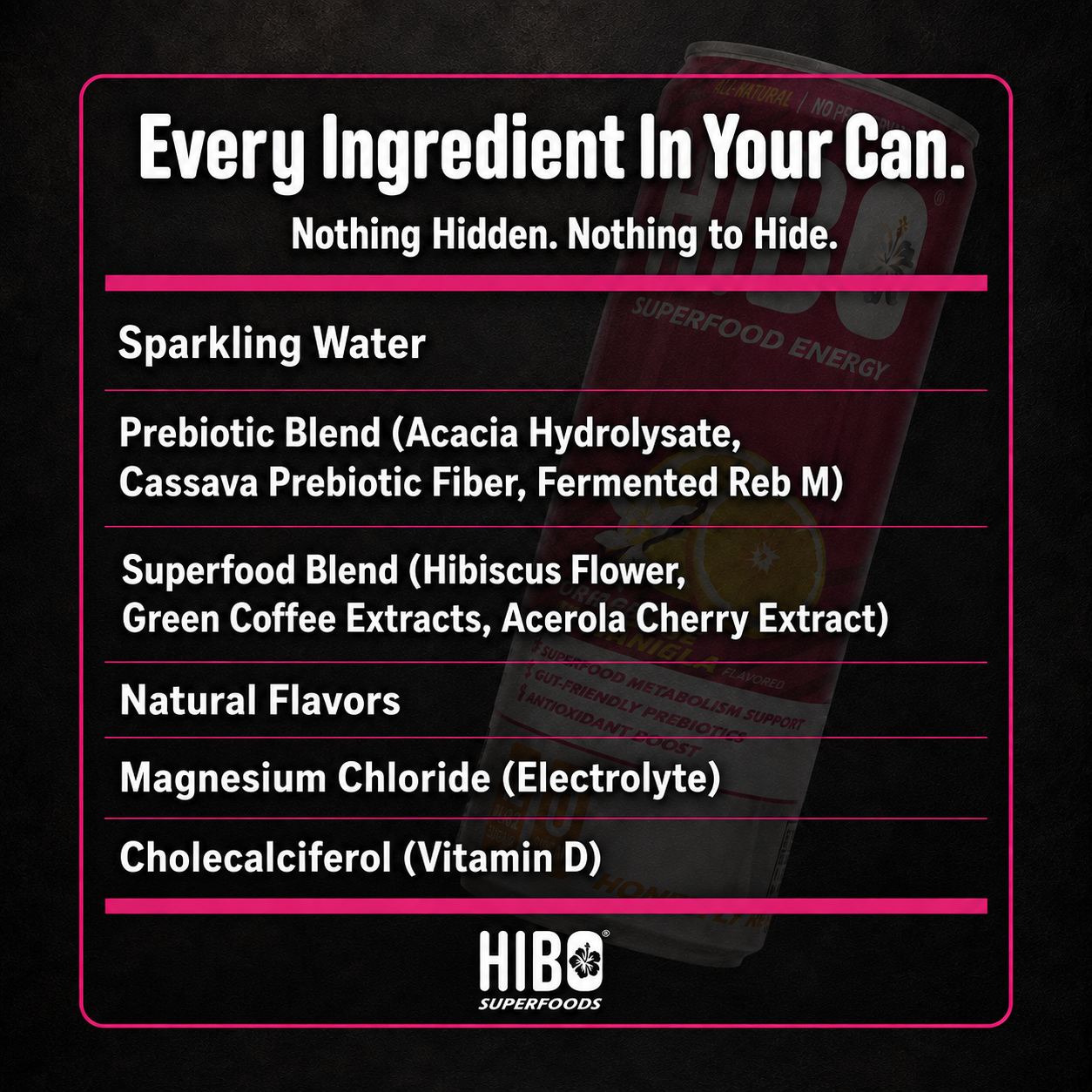 HIBO Superfood Energy Orange Vanilla (Sugar-Free)