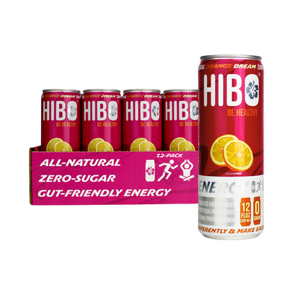 All-Natural Zero Sugar Energy Drink HIBO ORANGE DREAM