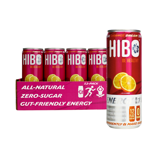 (BRAND NEW!) All-Natural Zero Sugar Energy Drink HIBO ORANGE DREAM