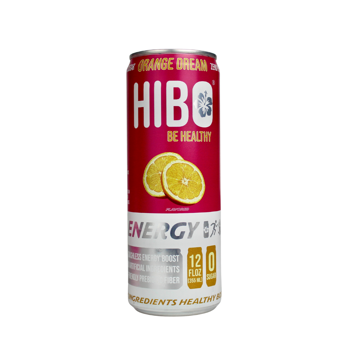 (BRAND NEW!) All-Natural Zero Sugar Energy Drink HIBO ORANGE DREAM, 12 FL OZ - Preservative Free - Gut Healthy - Key Electrolytes Antioxidants & Vitamins - Organic Caffeine - 10 Calories (Copy)