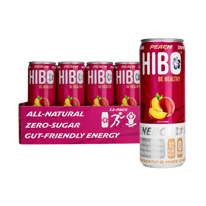 All-Natural Zero Sugar Energy Drink HIBO PEACH