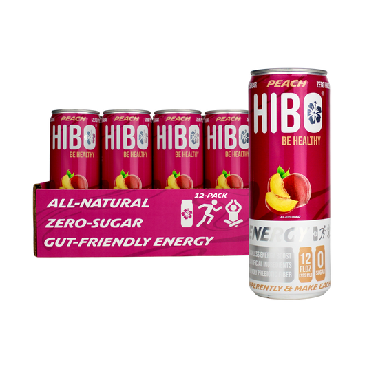 All-Natural Zero Sugar Energy Drink HIBO PEACH