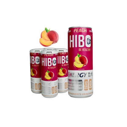 All-Natural Zero Sugar Energy Drink HIBO PEACH