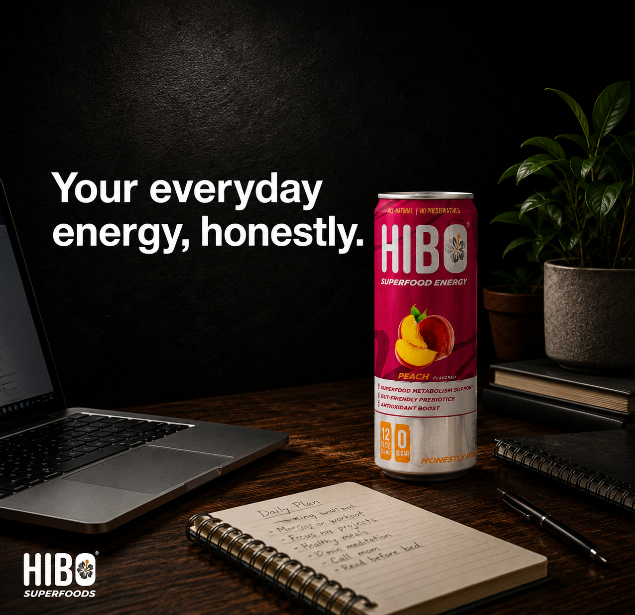 HIBO Superfood Energy Peach (Sugar-Free)