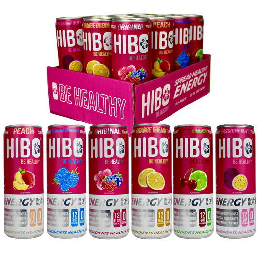 All-Natural Zero-Sugar Energy Drink, HIBO ENERGY VARIETY PACK