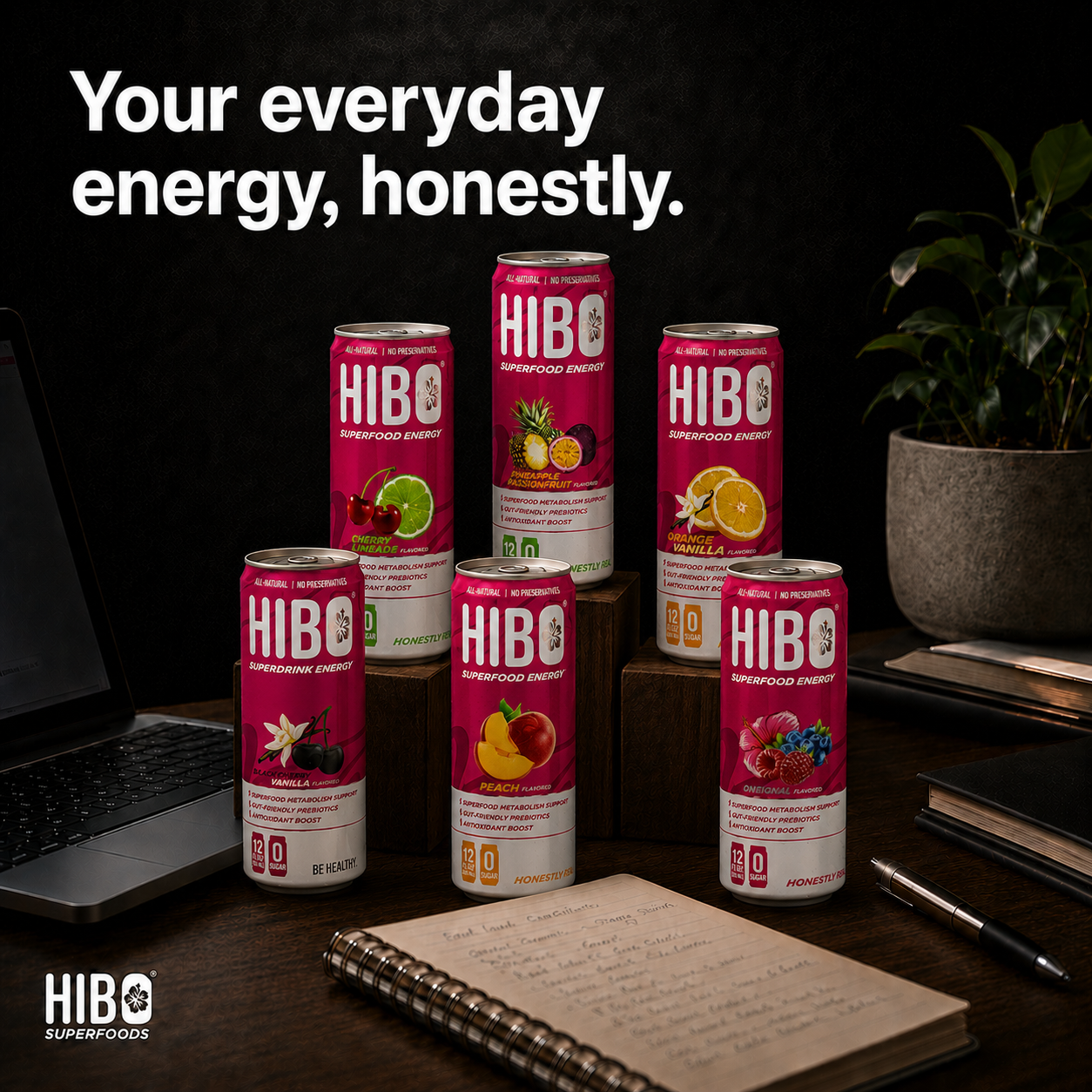 HIBO Superfood Energy Variety Pack (Sugar-Free)